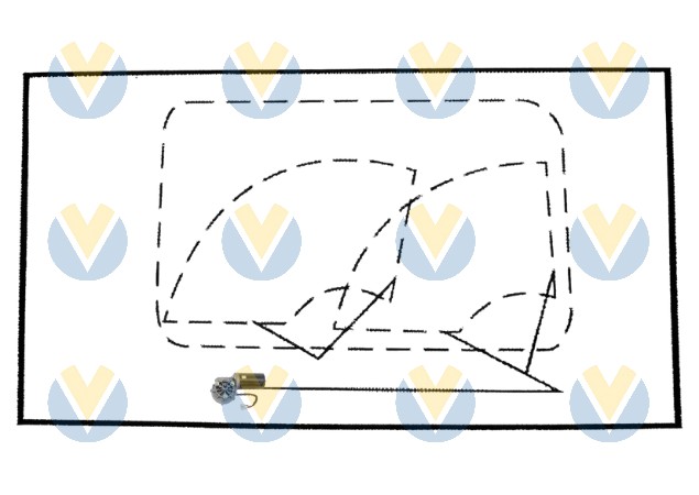 KG-007 Overlapped Wiper Assembly Scraping diagram