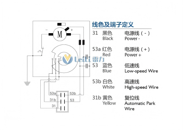 ZD2530L Windshield Wiper Motor Wiring Diagram