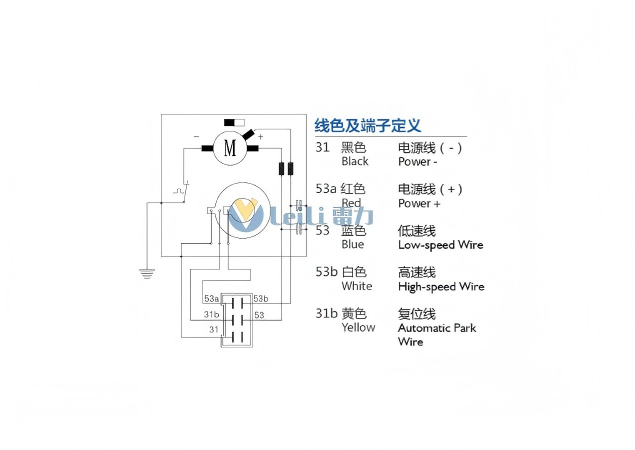 ZD2532 Windshield Wiper Motor Wiring Diagram