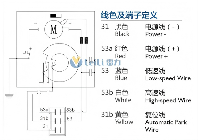 ZD2535 Windshield Wiper Motor Wiring Diagram