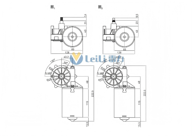 ZD2633 Wiper Motor Drawings
