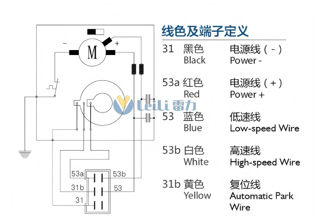ZD2633 Wiper Motor Wiring Diagram