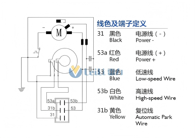ZD2733 Windshield Wiper Motor Wiring Diagram