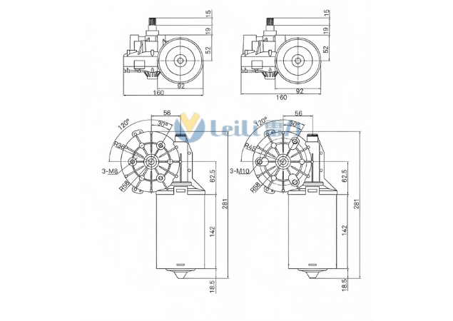 ZD2733 Wiper Motor Drawings