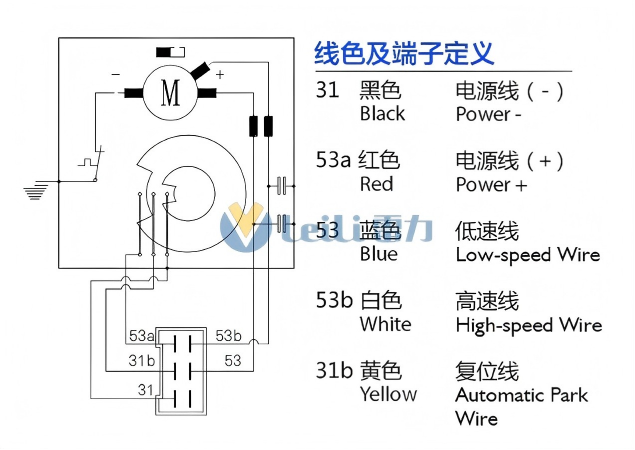 ZD2733 Wiper Motor Wiring Diagram
