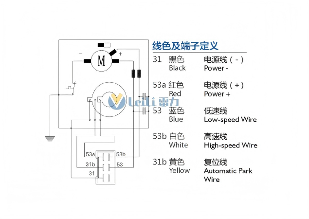 ZJB2633 Windshield Wiper Motor Wiring Diagram