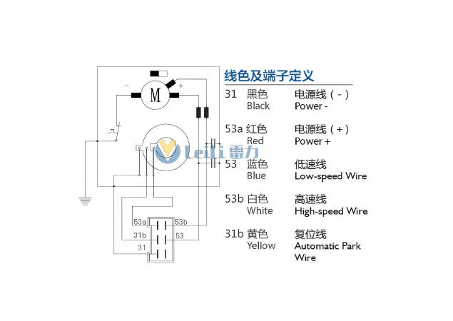 ZJD2537L Windshield Wiper Motor Wiring Diagram